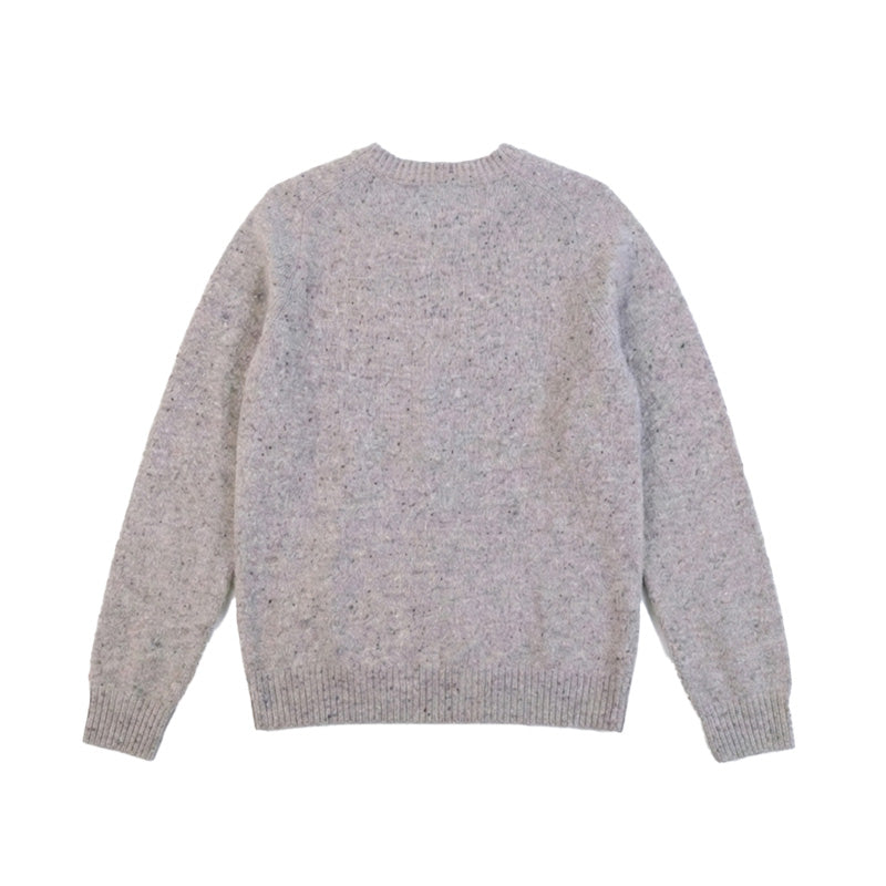 The Antwerp Essential Series: 80% Heavyweight Wool Crewneck | Khaki, Taupe & Speckled Navy Secondary image