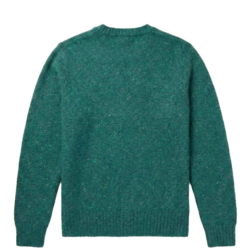 The Antwerp Artisan Series: Wool & Alpaca "Confetti" Knit Crewneck | Green, Blue, Papaya