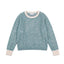The Halo Series: Luxury Mohair & Wool Blend Contrast Trim Sweater | Blue