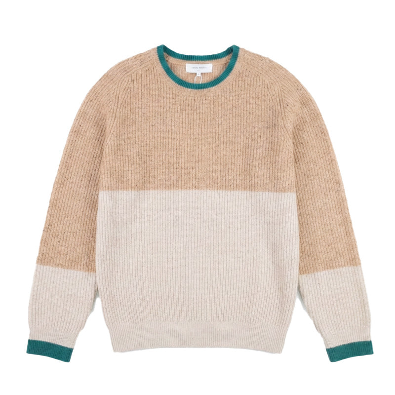 Unisex 80% Wool Color-Block Sweater | Ribbed Knit Crew Neck | Antwerp Archive Edition Main image