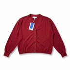 The Antwerp Library Series: Women's Soft-Touch Wool Blend Cardigan | Cardinal Red