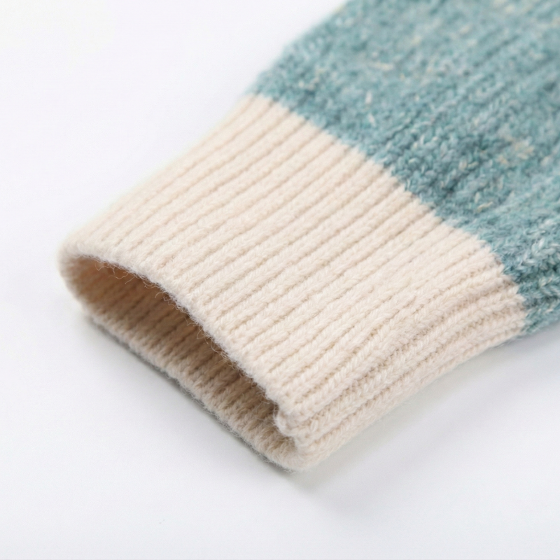 The Halo Series: Luxury Mohair & Wool Blend Contrast Trim Sweater | Blue