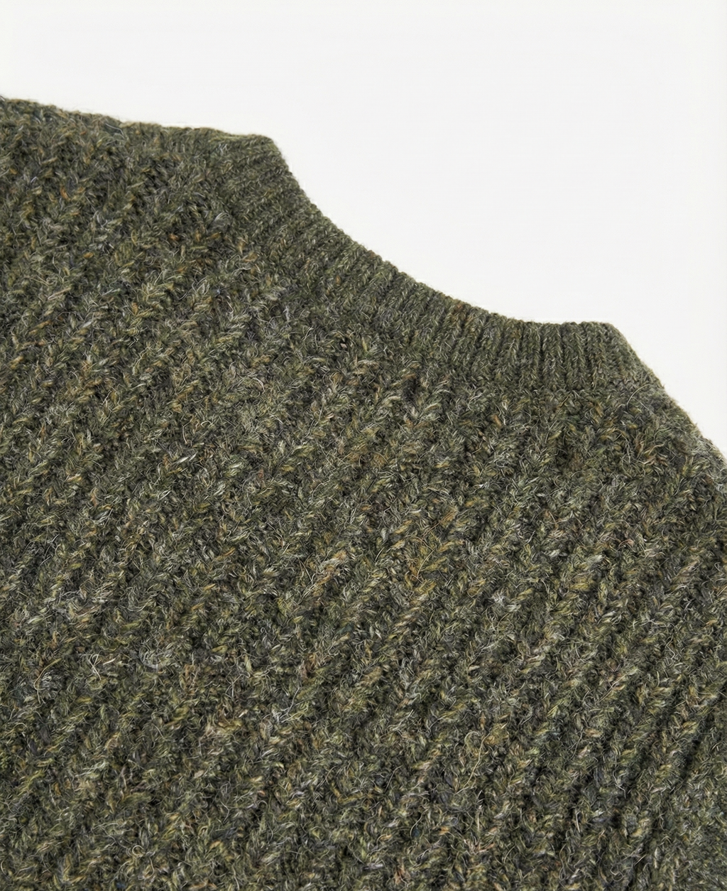 Men’s Cotton-Blend Ribbed Knit Vest - Khaki | Textured Sleeveless Pullover | European Stock Clearance