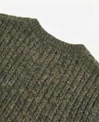 Men’s Cotton-Blend Ribbed Knit Vest - Khaki | Textured Sleeveless Pullover | European Stock Clearance