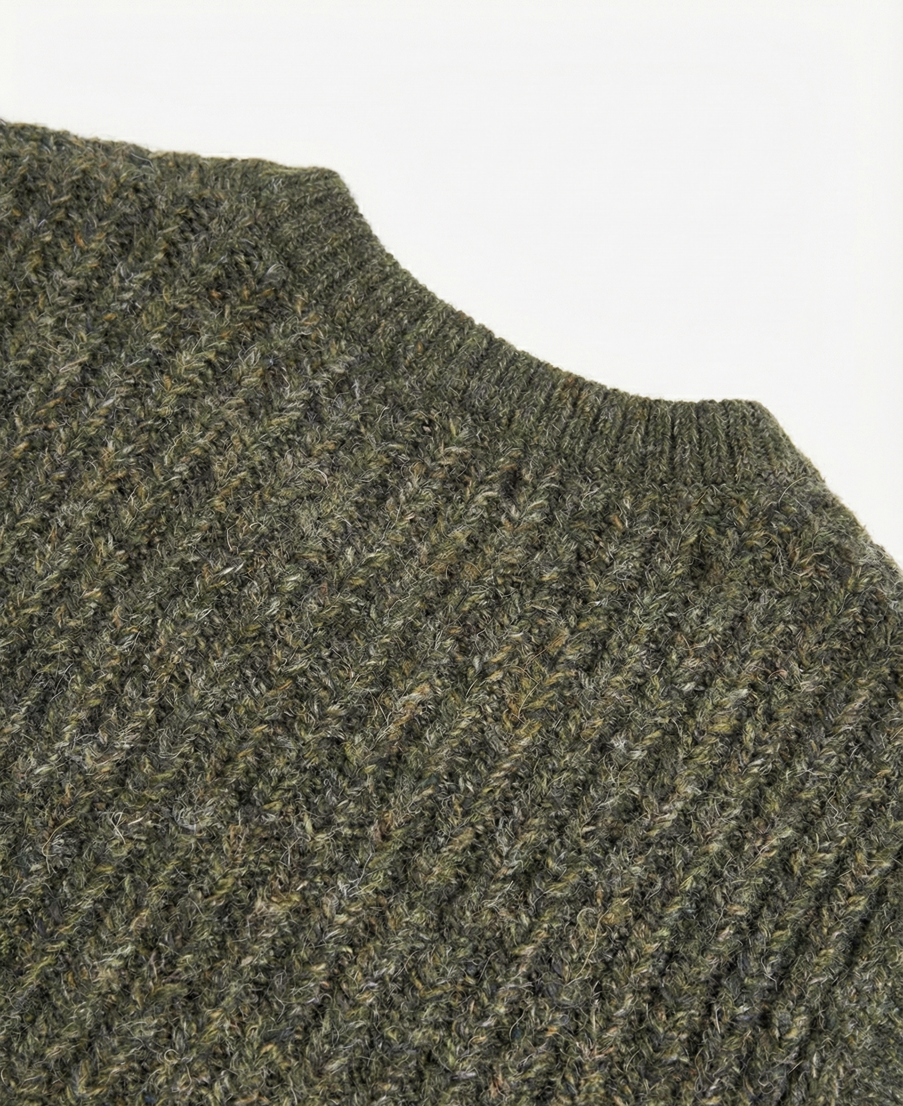 Men’s Cotton-Blend Ribbed Knit Vest - Khaki | Textured Sleeveless Pullover | European Stock Clearance