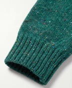 The Antwerp Artisan Series: Wool & Alpaca "Confetti" Knit Crewneck | Green, Blue, Papaya