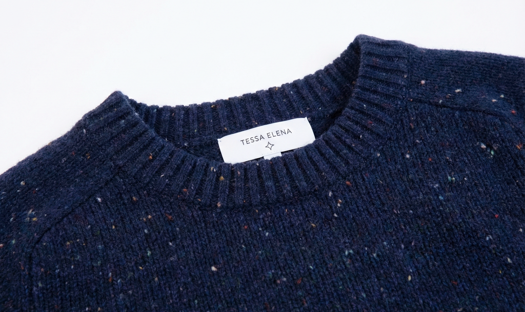 The Antwerp Essential Series: 80% Heavyweight Wool Crewneck | Khaki, Taupe & Speckled Navy