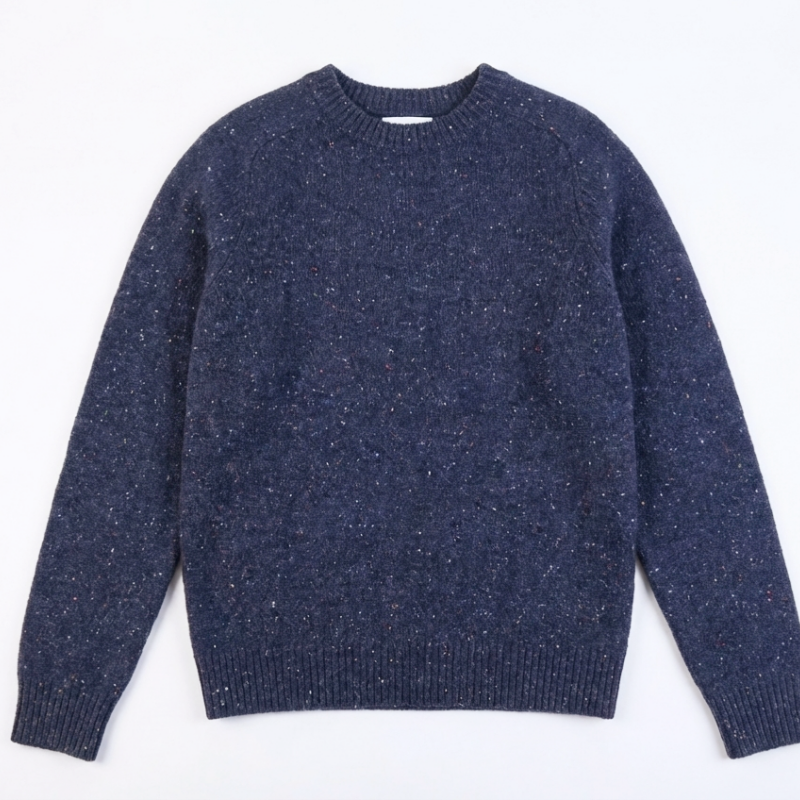 The Antwerp Essential Series: 80% Heavyweight Wool Crewneck | Khaki, Taupe & Speckled Navy