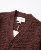 The Antwerp Library Series: Heavyweight Marled Cardigan (80% Wool) | Mahogany Rust