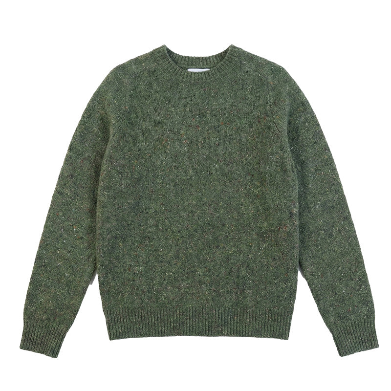 The Antwerp Essential Series: 80% Heavyweight Wool Crewneck | Khaki, Taupe & Speckled Navy