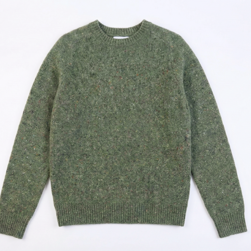 The Antwerp Essential Series: 80% Heavyweight Wool Crewneck | Khaki, Taupe & Speckled Navy