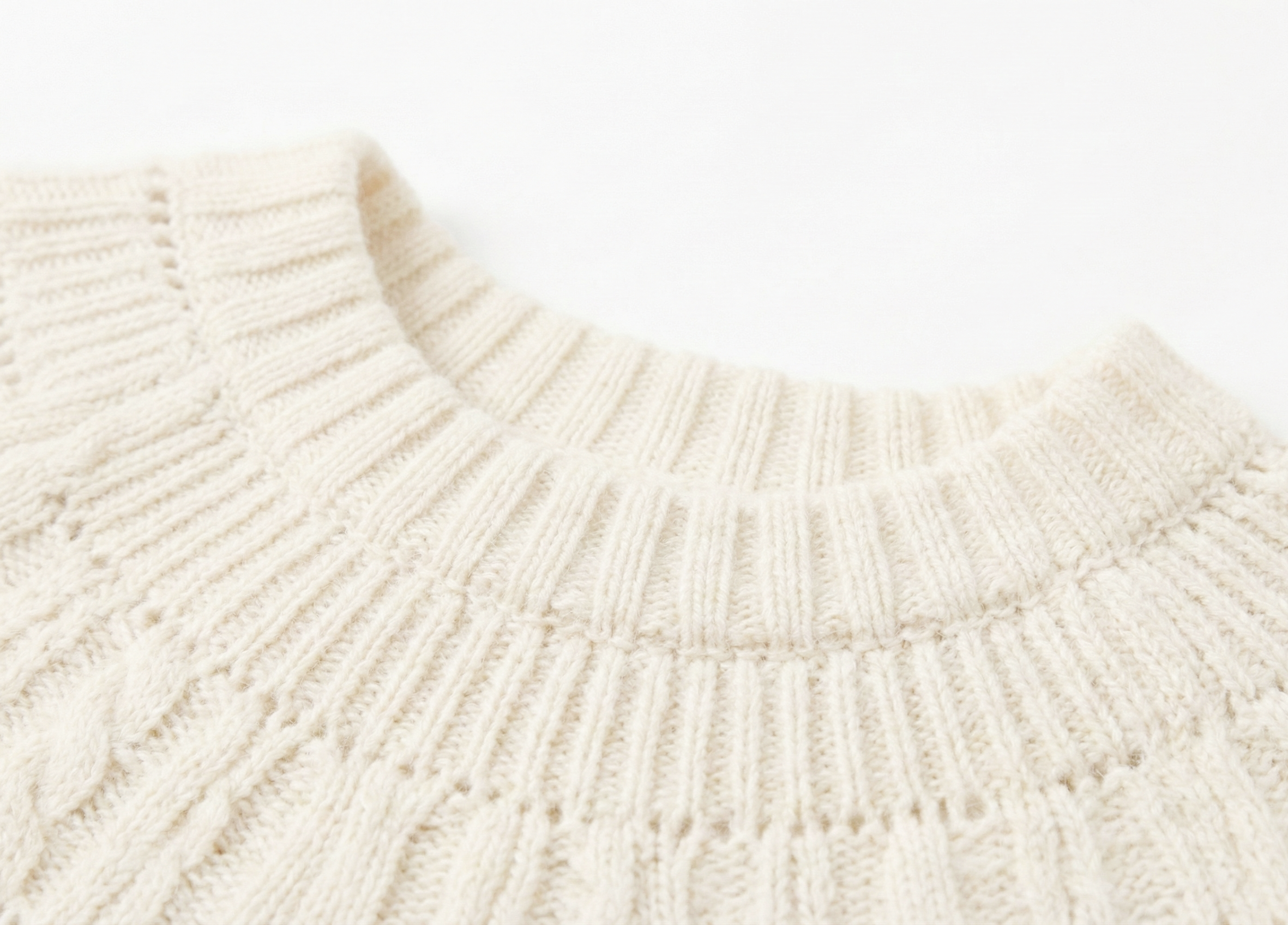 Women’s 80% Wool Circular Yoke Sweater | Intricate Cable Knit | Antwerp Archive Edition