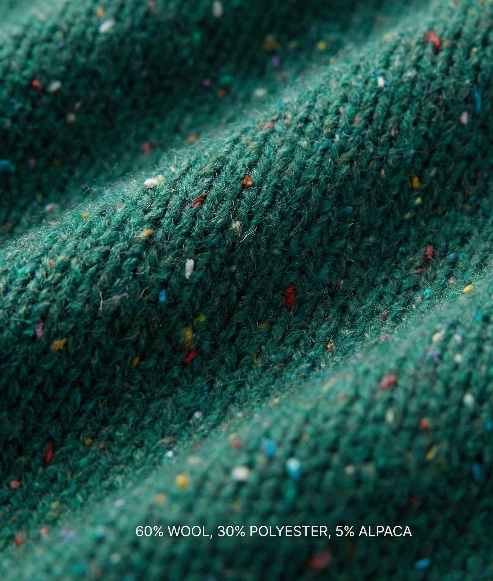 The Antwerp Artisan Series: Wool & Alpaca "Confetti" Knit Crewneck | Green, Blue, Papaya